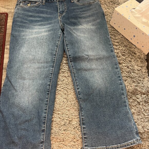 NWT True Religion Billie Flap Straight Capri size 28 - Picture 8 of 14
